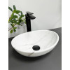 Раковина накладная VBI Parma S Marble Nature Glossy белая