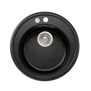 Мийка для кухні врізна Lidz D510/200 чорна