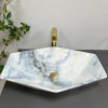 Раковина накладная VBI Venezia Granit Glossy белая