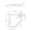 Душовий піддон Qtap Diamond 90x90 білий