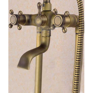 Змішувач для ванни підлоговий DECO Y03 Бронза. Photo 2