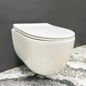 Унітаз підвісний VBI Vulcano White soft-close дюропласт. Photo 2