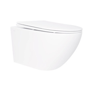 Унитаз подвесной Qtap Jay Ultra Quiet с сиденьем Slim Duroplast Soft-close Quick relase белый