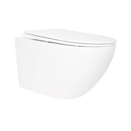 Унитаз подвесной Qtap Jay Ultra Quiet с сиденьем Slim Duroplast Soft-close Quick relase белый