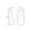 Писсуар напольный Qtap Scorpio 430х370х990​​​​​​​ мм белый