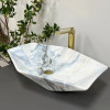 Раковина накладная VBI Venezia Granit Glossy белая