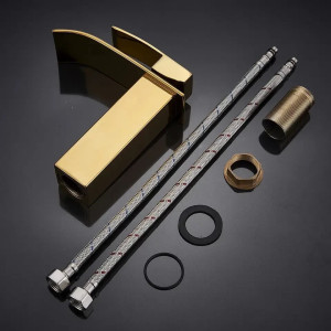 Змішувач для умивальника Lamber 456-45 Золото. Photo 2