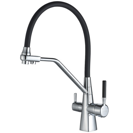 Смеситель для кухни с подключением фильтрованной воды Globus Lux GLLR-0700-L-00-01 Черный