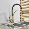 Змішувач для кухні Lamber 12948 Чорний з золотом