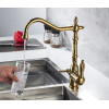 Смеситель с подключением фильтрованной воды 2 в 1 Lamber 12034 Gold