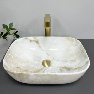 Раковина накладна VBI Ravenna Labradorite Glossy сіра. Photo 2