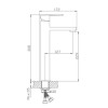 Смеситель для раковины Lamber 4059B черный матовый