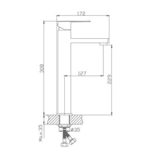 Смеситель для раковины Lamber 4059B черный матовый. Photo 2