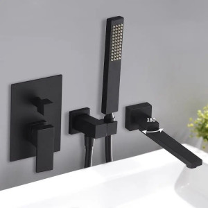 Душова система прихованого монтажу Lamber 109887 Чорна. Photo 2