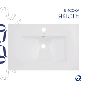 Умивальник врізний Qtap Albatross 720х460х180 мм. Photo 3