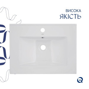 Умивальник врізний Qtap Albatross 620х460х180 мм. Photo 3