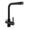 Смеситель для кухни с подключением фильтрованной воды Globus Lux LAZER GLLR-0444-10-BB Черный