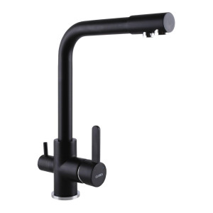 Смеситель для кухни с подключением фильтрованной воды Globus Lux LAZER GLLR-0444-10-BB Черный. Photo 2