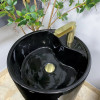 Умывальник напольный VBI Agriento Black Glossy черный