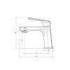 Смеситель для умывальника TOPAZ LEXI TL 21201-H57-BL Черный матовый
