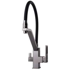 Смеситель для кухни с подключением фильтрованной воды Globus Lux LAZER GLLR-0900-11-01 Черный. Photo 2