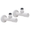 Комплект дизайн кранов удлиненный 1/2” x 1/2” белый матовый