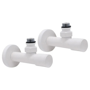 Комплект дизайн кранов удлиненный 1/2” x 1/2” белый матовый
