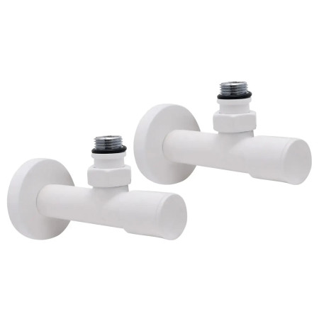 Комплект дизайн кранов удлиненный 1/2” x 1/2” белый матовый