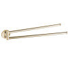 Держатель для полотенца VBI VENUS BRUSHED GOLD двойной поворотный 47 см матовое золото