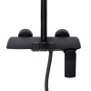 Душевая система Qtap Slavonice Black Matt на три потребителя черная