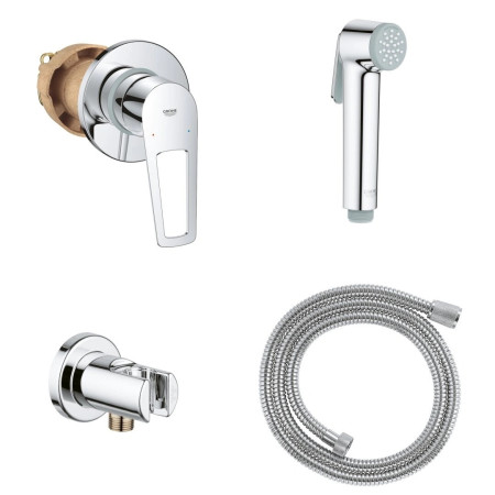 Смеситель для биде скрытого монтажа GROHE BAULOOP с гигиенической лейкой хром