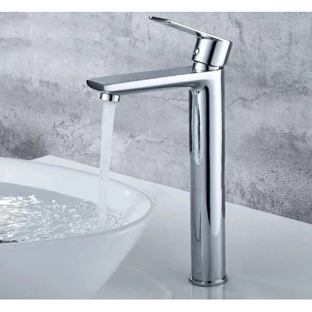 Смеситель для умывальника Lamber 101722 высокий Хром.