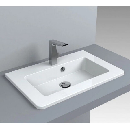 Умывальник врезной под столешницу Fancy Marble Annabelle 600 белый