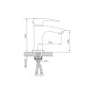 Смеситель для умывальника Lamber g1007 хром