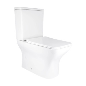 Унітаз підлоговий Qtap Aries Rimless сидіння Slim Duroplast Soft-close Quick relase білий