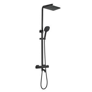 Душевая система Termostatic с гусаком Globus Lux черная