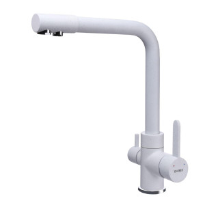 Змішувач для кухні з під'єднанням до фільтра Globus Lux LAZER GLLR-0444-7-WHITE білий