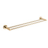 Держатель для полотенца VBI VENUS BRUSHED GOLD двойной 64.5 см матовое золото