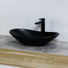 Черная матовая раковина Rea Royal Black Mat 61.5 см