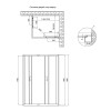 Душевая кабина Lidz Wawel раздвижная 120x80 сатин