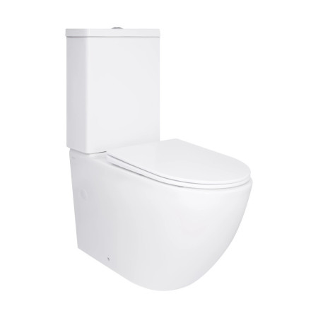 Унитаз напольный Qtap Jay Ultra Quiet​​​​​​​ сиденье Slim Duroplast Soft-close белый