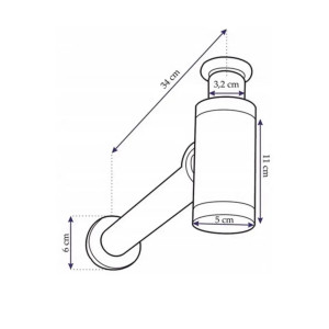Сифон для раковини OMNIRES A186W Білий. Photo 3