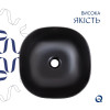 Умывальник накладной Qtap Kolibri 400x400x140мм черный