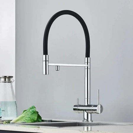 Смеситель для кухни с подключением к фильтру Lamber 908-78 Хром