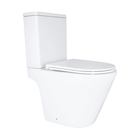 Унитаз напольный Qtap Dove Rimless сиденье Slim Duroplast Soft-close Quick relase белый