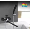 Смеситель для ванны Lamber Aqua  с длинным изливом Черный матовый