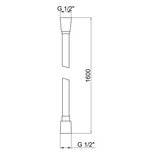 Шланг для душу Qtap Hadice 160 см чорний. Photo 2