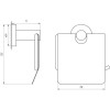 Тримач для туалетного паперу з нержавіючої сталі Globus Lux Чорний