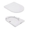 Унитаз напольный Qtap Jay Ultra Quiet​​​​​​​ сиденье Slim Duroplast Soft-close белый