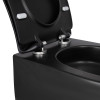 Чаша подвесного унитаза Qtap Taurus Ultra Quiet сиденье Slim Duroplast Soft-close Quick relase черная матовая